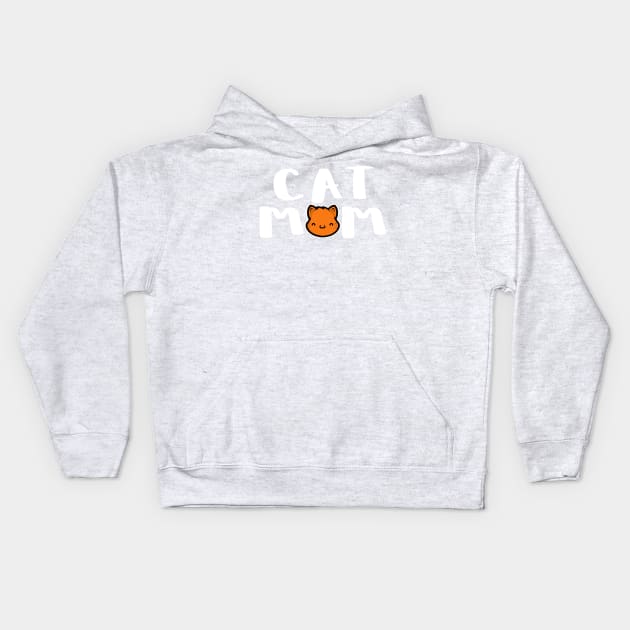 Super Cute Cat Mom Kids Hoodie by perdita00